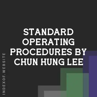 Standard Operating Procedures by Chun-hung Lee | Indexof