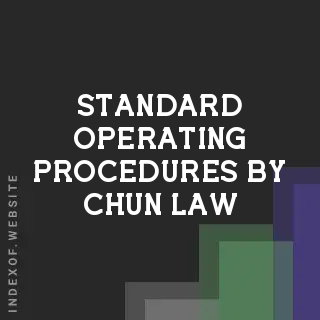 Standard Operating Procedures by Chun Law | Indexof