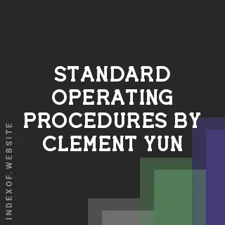 Standard Operating Procedures by Clement Yun | Indexof