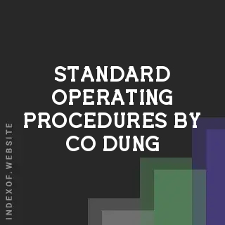 Standard Operating Procedures by Co Dung | Indexof