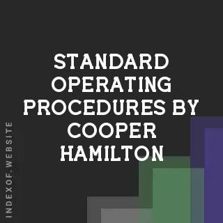 Standard Operating Procedures by Cooper Hamilton | Indexof