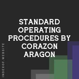 Standard Operating Procedures by Corazon Aragon | Indexof