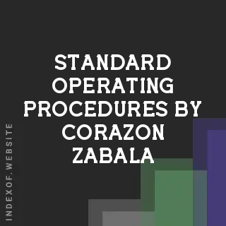 Standard Operating Procedures by Corazon Zabala | Indexof