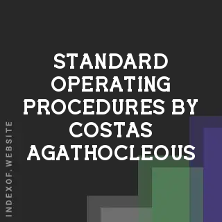 Standard Operating Procedures by Costas Agathocleous | Indexof