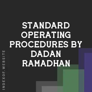 Standard Operating Procedures by Dadan Ramadhan | Indexof