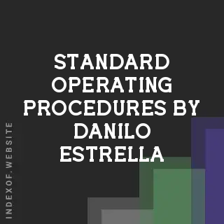 Standard Operating Procedures by Danilo Estrella | Indexof