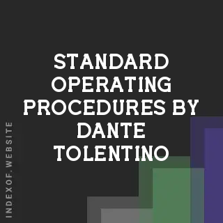 Standard Operating Procedures by Dante Tolentino | Indexof