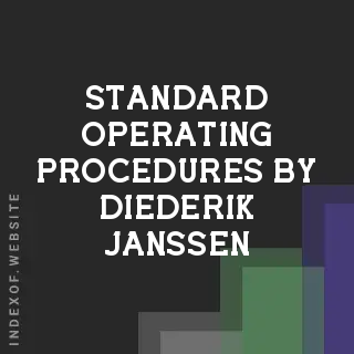 Standard Operating Procedures by Diederik Janssen | Indexof