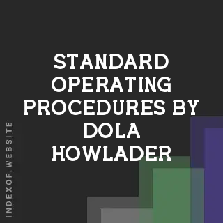 Standard Operating Procedures by Dola Howlader | Indexof