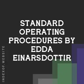 Standard Operating Procedures by Edda Einarsdottir | Indexof
