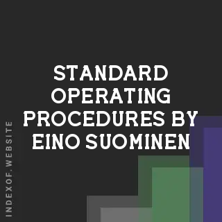 Standard Operating Procedures by Eino Suominen | Indexof