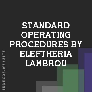 Standard Operating Procedures by Eleftheria Lambrou | Indexof