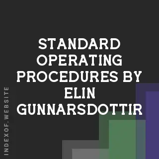 Standard Operating Procedures by Elin Gunnarsdottir | Indexof