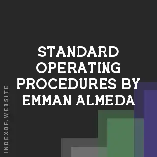 Standard Operating Procedures by Emman Almeda | Indexof