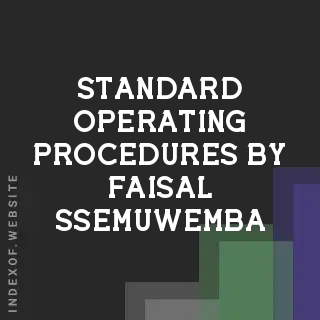 Standard Operating Procedures by Faisal Ssemuwemba | Indexof