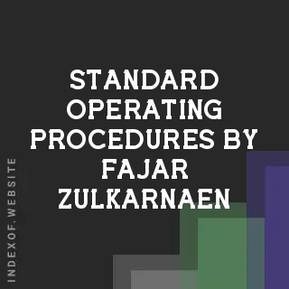 Standard Operating Procedures by Fajar Zulkarnaen | Indexof