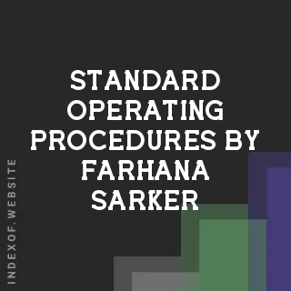Standard Operating Procedures by Farhana Sarker | Indexof
