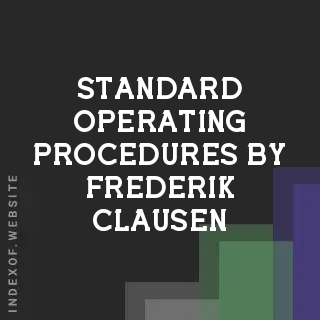 Standard Operating Procedures by Frederik Clausen | Indexof