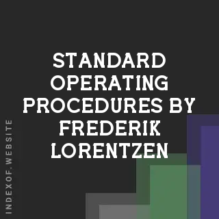 Standard Operating Procedures by Frederik Lorentzen | Indexof