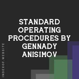 Standard Operating Procedures by Gennady Anisimov | Indexof