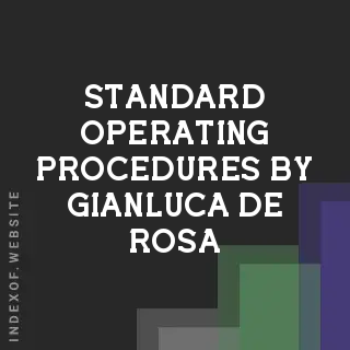 Standard Operating Procedures by Gianluca De Rosa | Indexof