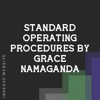 Standard Operating Procedures by Grace Namaganda | Indexof