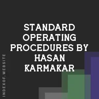 Standard Operating Procedures by Hasan Karmakar | Indexof