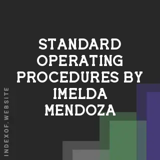 Standard Operating Procedures by Imelda Mendoza | Indexof