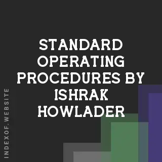 Standard Operating Procedures by Ishrak Howlader | Indexof
