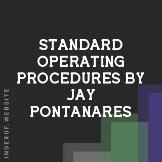 Standard Operating Procedures by Jay Pontanares | Indexof