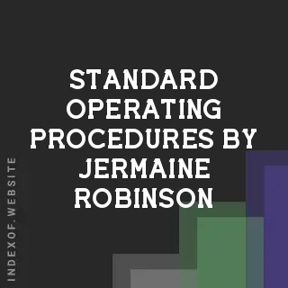 Standard Operating Procedures by Jermaine Robinson | Indexof