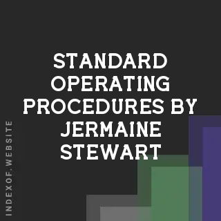 Standard Operating Procedures by Jermaine Stewart | Indexof