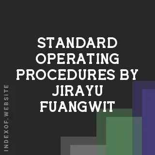 Standard Operating Procedures by Jirayu Fuangwit | Indexof