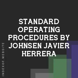 Standard Operating Procedures by Johnsen Javier Herrera | Indexof