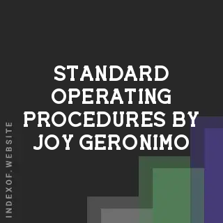 Standard Operating Procedures by Joy Geronimo | Indexof