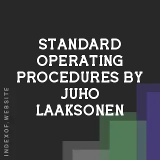 Standard Operating Procedures by Juho Laaksonen | Indexof