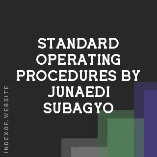 Standard Operating Procedures by Junaedi Subagyo | Indexof