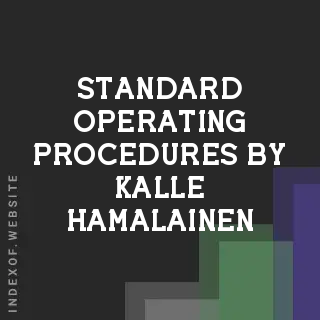 Standard Operating Procedures by Kalle Hamalainen | Indexof