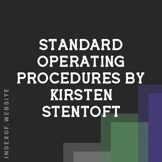 Standard Operating Procedures by Kirsten Stentoft | Indexof
