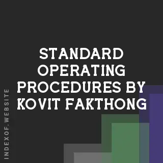 Standard Operating Procedures by Kovit Fakthong | Indexof
