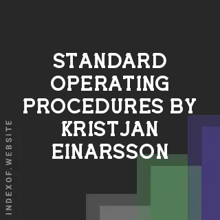 Standard Operating Procedures by Kristjan Einarsson | Indexof
