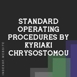 Standard Operating Procedures by Kyriaki Chrysostomou | Indexof