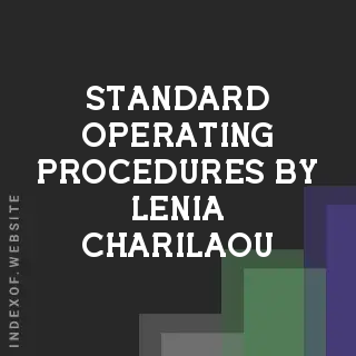 Standard Operating Procedures by Lenia Charilaou | Indexof
