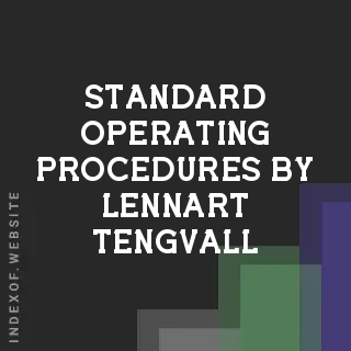 Standard Operating Procedures by Lennart Tengvall | Indexof