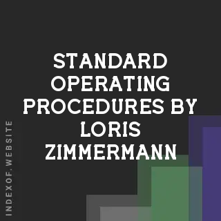 Standard Operating Procedures by Loris Zimmermann | Indexof