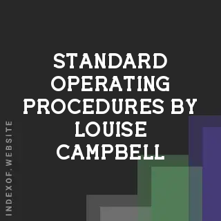 Standard Operating Procedures by Louise Campbell | Indexof