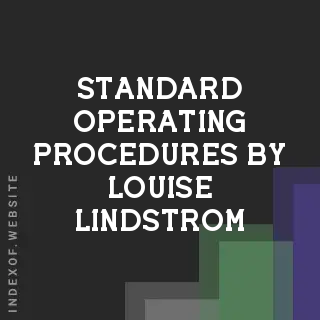 Standard Operating Procedures by Louise Lindstrom | Indexof