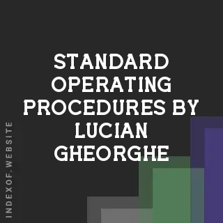 Standard Operating Procedures by Lucian Gheorghe | Indexof