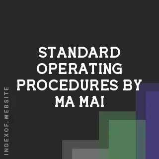 Standard Operating Procedures by Ma Mai | Indexof