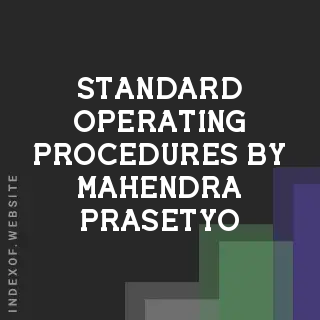 Standard Operating Procedures by Mahendra Prasetyo | Indexof